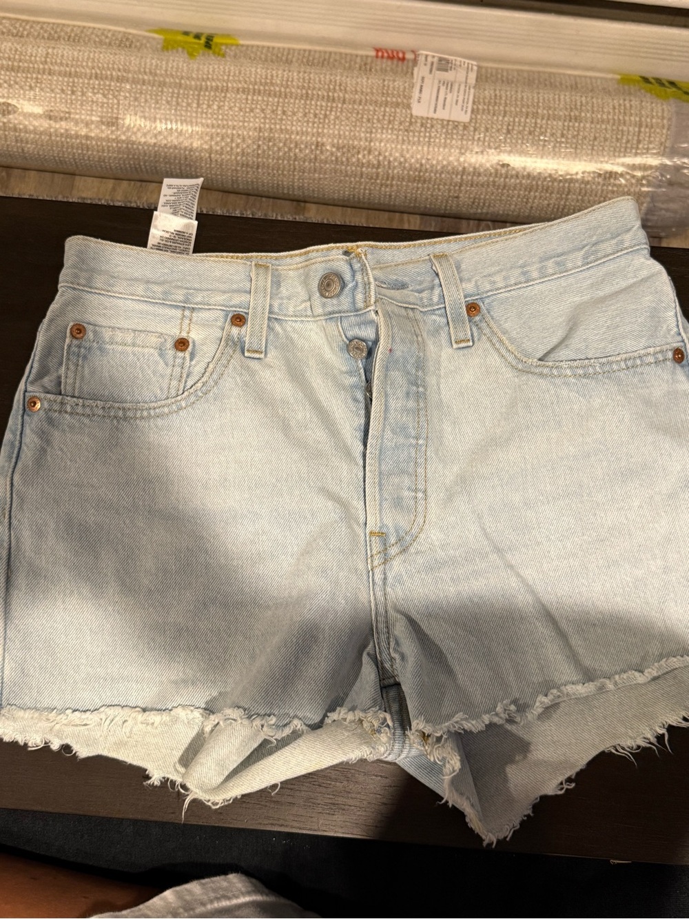 Levi's Light Blue Cutoff Denim Shorts